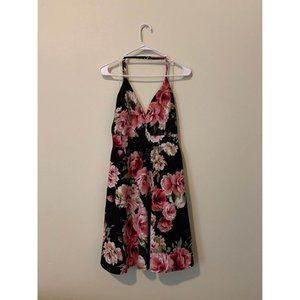 Women's Floral 1X Dress Valentines